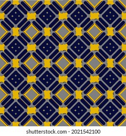 Seamless pattern vector.Warm color tone style. Geometric shape decoration background. Vintage color fabric and paper.