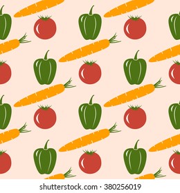 Seamless pattern with vegetable motif, can be used in the textile industry, for book design, website background