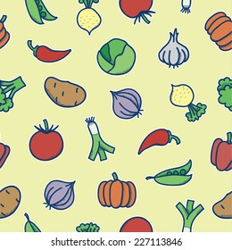 Seamless pattern - vegetables