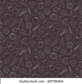 Seamless pattern with vegetables