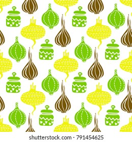 seamless pattern with vegetables. Healthy food pattern