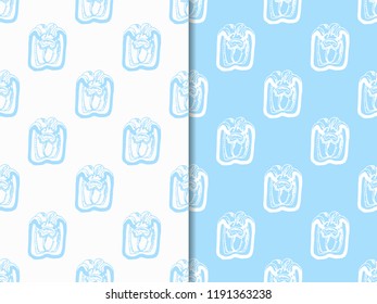 seamless pattern with vegetables paprika