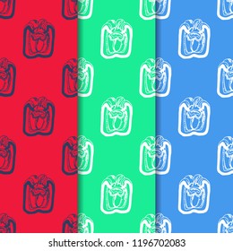 seamless pattern with vegetables paprika