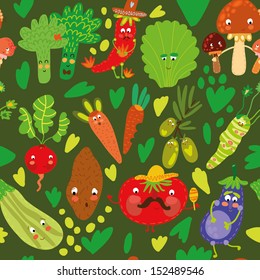 Seamless pattern with vegetables.Seamless pattern can be used for wallpaper, pattern fills, web page backgrounds, surface textures.