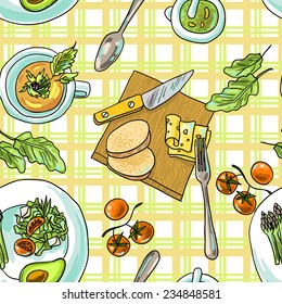 seamless pattern vegetarian