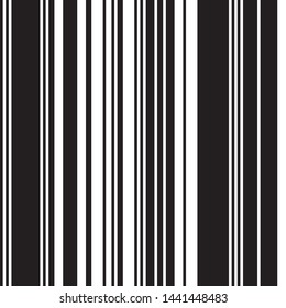 Seamless pattern with vertical black stripes. Ratio between black and white is 62%:38%, that is 1.6 Fibonacci ratio (the golden number)