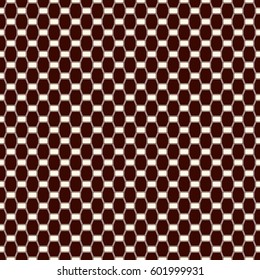 Seamless pattern with vertical braid ornament. Outline octagons tile surface background. Symmetric geometric motif. Modern style abstract wallpaper. Digital paper, textile print, page fill. Vector art