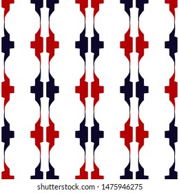 Seamless pattern with vertical elements on a white background.