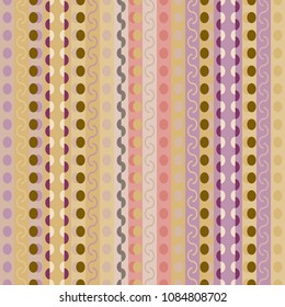 Seamless pattern of vertical ethnic ribbons. Style Boho or Scandinavian style. Vector pattern for the design of textiles, packaging, posters.
