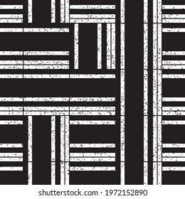 Seamless pattern with vertical and horizontal black stripes. Seamless vector illustration eps 10.