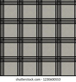 Seamless pattern of vertical horizontal lines in a grid on a light background. Vector.
