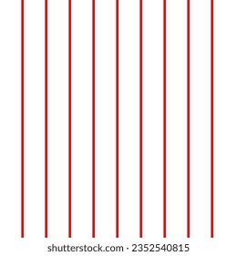 Seamless pattern with vertical lines. Red stripes on white background.
