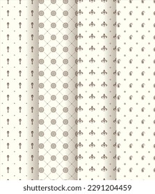 Seamless pattern Vertical packaging frames and vintage cards luxury ornament labels