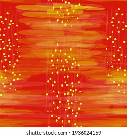 Seamless pattern with vertical rows of golden shiny drops on red background with transparent horizontal yellow stripes - Powered by Shutterstock - Get 15% off with code: PIKWIZARD15