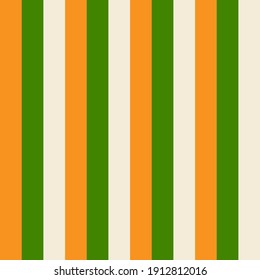 Patrón sin soldadura con rayas verticales en los colores de la bandera irlandesa, naranja, blanco y verde