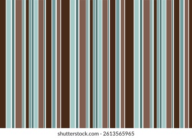 Seamless pattern with vertical stripes in turquoise and chocolate tones. Vector