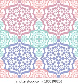 Patrón inmaculado de motivos florales muy elegantes y coloridos sobre fondo blanco para papel de pared, embalaje y textil. Repito contemporáneo de tela vectorial plana para la ropa de cama.