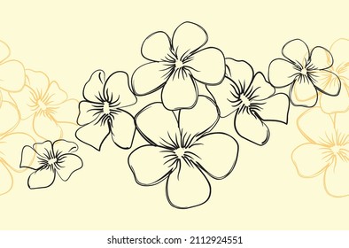 Seamless pattern with very exclusive hibiscus flower. vector illustration. EPS 10