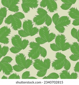 patrón sin costuras con hojas de viburnum (rosa guelder). gráficos de vektor para tela, fondo o papel