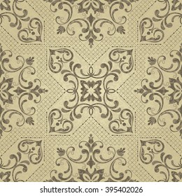 seamless pattern with Victorian motives. Tile