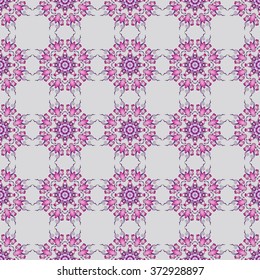 seamless pattern with Victorian style on a monochrome background. Vector.