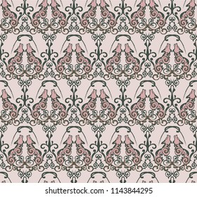 seamless pattern in Victorian style. vector hand drawn