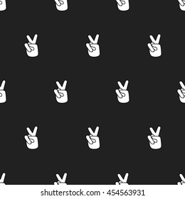 seamless pattern, victory hand art  background design for fabric and decor
