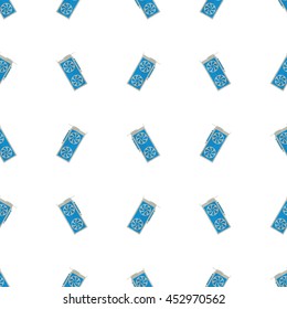 Seamless pattern of video card blue-gray color. Vector EPS 10.