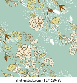 Seamless pattern with vintage 