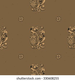 Seamless pattern. Vintage background. 