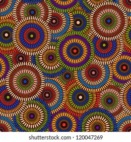 Seamless pattern vintage background, grunge ornament floral texture.