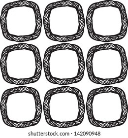 seamless pattern with a vintage circles sketches