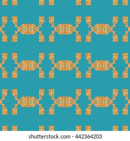 Seamless pattern with vintage curls. Vector illustration