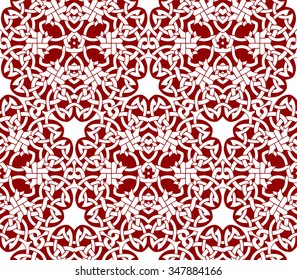 Seamless pattern with vintage decorative abstract elements