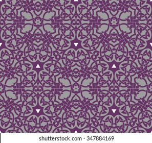 Seamless pattern with vintage decorative abstract elements
