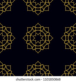 Seamless pattern. Vintage decorative elements. Hand drawn background. Islam, Arabic, Indian, ottoman motifs. Perfect for printing on fabric or paper.