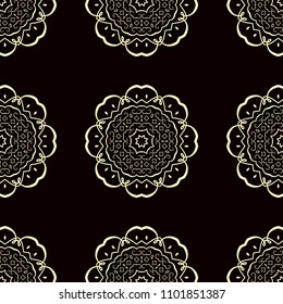 Seamless pattern. Vintage decorative elements. Hand drawn background. Islam, Arabic, Indian, ottoman motifs. Perfect for printing on fabric or paper.