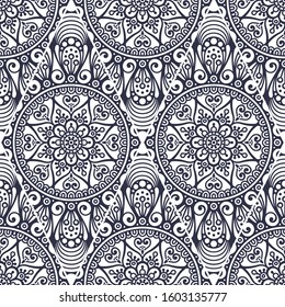 Seamless pattern. Vintage decorative elements