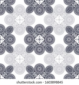 Seamless pattern. Vintage decorative elements