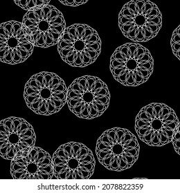 Seamless pattern. Vintage decorative elements knitting or spirograph, abstract background. Islamic, Arabic, Indian, ottoman motifs. Perfect for printing on fabric or paper.
