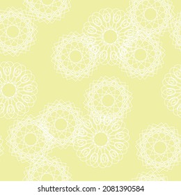 Seamless pattern. Vintage decorative elements knitting or spirograph, abstract background. Islamic, Arabic, Indian, ottoman motifs. Perfect for printing on fabric or paper.
