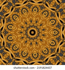Seamless pattern. Vintage decorative elements. Hand drawn background. Islam, Arabic, Indian, ottoman motifs
