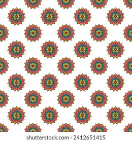 Seamless pattern vintage decorative elements.