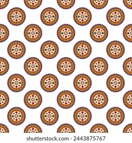 Seamless pattern vintage decorative elements.