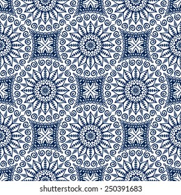 Seamless pattern. Vintage decorative elements. Hand drawn background. Islam, Arabic, Indian, ottoman motifs. 