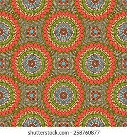 Seamless pattern. Vintage decorative elements. Hand drawn background. Islam, Arabic, Indian, ottoman motifs. Perfect for printing on fabric or paper.