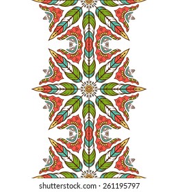 Seamless pattern. Vintage decorative elements. Hand drawn background. Islam, Arabic, Indian, ottoman motifs. Perfect for printing on fabric or paper.