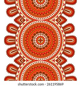 Seamless pattern. Vintage decorative elements. Hand drawn background. Islam, Arabic, Indian, ottoman motifs. Perfect for printing on fabric or paper.