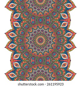 Seamless pattern. Vintage decorative elements. Hand drawn background. Islam, Arabic, Indian, ottoman motifs. Perfect for printing on fabric or paper.