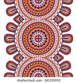 Seamless pattern. Vintage decorative elements. Hand drawn background. Islam, Arabic, Indian, ottoman motifs. Perfect for printing on fabric or paper.